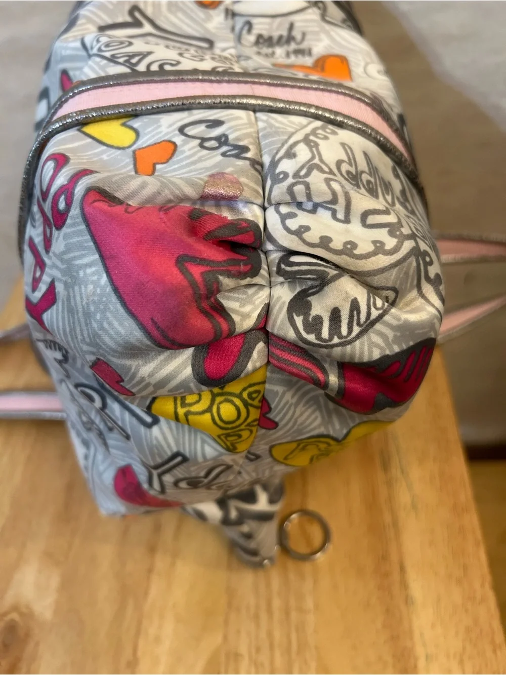 Authentic Coach Poppy Graffiti Hearts Glam Tote